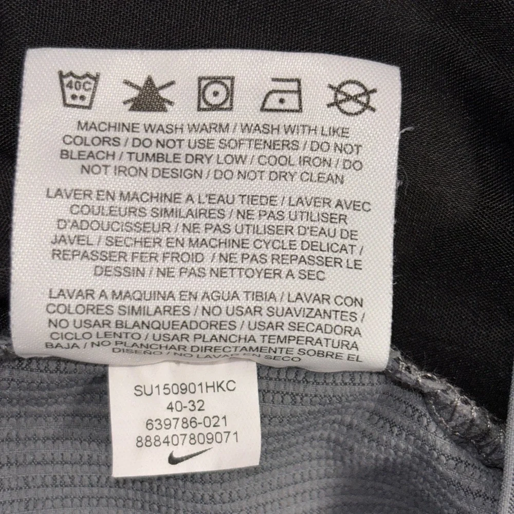 Nike Golf Pants Mens 40x32 Charcoal Pinstripe‎ Tour Performance Dri Fit